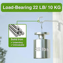 6 Inch 2 Pack Heavy Duty Outdoor Plant Hangers for Hanging Baskets, Iron Hanging Plant Brackets, Metal Plant Wall Hooks for Lantern, Bird Feeder, Windchime, White by GreenHaven Gardens