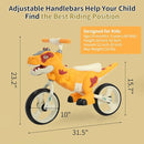 Dinosaur-Themed Toddler Balance Bike Toys for 2-7 Year Old Girls & Boys - Music & Lighting Effects, No-Pedal Training Bike, Best Gifts for Kids with Carbon Steel Frame & Adjustable Handlebar by TinyTreasures Baby Boutique