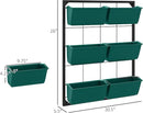Outsunny 3-Tier Wall Planter with 6 Pots for Indoor and Outdoor Use, Hanging Plant Holder, Self Draining Wall Mounted Planter for Vegetables, Flowers, Herbs, Green by CozyNest Decor