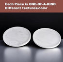 Natural Round Marble Tray - Luxury Decorative Serving Tray for Coffee Table, Bathroom Vanity, Dresser & Kitchen Countertop - Stone Organizer for Jewelry, Perfume, Candle, Home Decor(Volakas) by CozyNest Decor