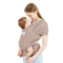 Acrabros Baby Wrap Carrier,Hands Free Baby Carrier Sling,Lightweight,Breathable,Softness,Perfect for Newborn Infants and Babies Shower Gift,Dark Cappuccino by TinyTreasures Baby Boutique
