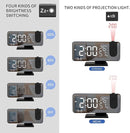 Projection Alarm Clock for Bedrooms Ceiling, Digital Clock Radio with USB Charger Port, Temperature & Humidity Display, 7.3” Large LED Display,12/24H,Snooze,Dual Loud Clock- 4 Dimmer by TinyTreasures Baby Boutique