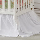 Brandream Crib Bedding Sets for Girls Garden Floral Nursery Set 3-Piece | Ruffled Baby Comforter, Crib Sheet and Tulle Lace Crib Bed Skirt, Green White by TinyTreasures Baby Boutique