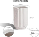 Classic Roman Column Style Planter | 20" Tall | Black & White Options | Ideal for Entrance & Living Room Corner | Durable Fiberglass Composite by CozyNest Decor