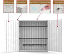 HOMSPARK Indoor/Outdoor Storage Cabinet with Doors and Shelf, 34”x16”x36” HDPE Plastic Storage Box for Patio, Bedroom, Bathroom, Living Room, Balcony, Multi-Purpose for Daily Tools, White by GreenHaven Gardens