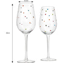 Polka Dot Stemmed Wine Glasses 16 Ounces Set Of 2 10 H By Polka Dot Wine Wedding Gla by The Wine Savant