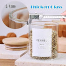 Glass Spice Jars with Bamboo Lids - 20 Pcs Thicken(2.4mm) 6oz Airtight Seasoning Containers with 131 Waterproof Minimalist Spice labels Preprinted - Small herb Jars for Pantry Organization and Storage by CozyNest Decor