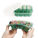haakaa Silicone Baby Food Freezer Tray with Lid by haakaa - Perfect Storage Container for Homemade Baby Food, Vegetable & Fruit Purees, and Breast Milk, Pea Green by TinyTreasures Baby Boutique