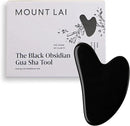 Mount Lai Obsidian Gua Sha Facial Tool – The Stone of Transformation – 100% Genuine Black Obsidian Stone Face Sculpting Tool for Lymphatic Drainage, Puffiness Reduction & Jaw Tension Relief by CozyNest Decor