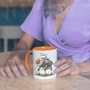 Customized Robotic Daisy Coffee Mug 11oz Or 15oz, Personalized Name On Mechanical Flower Mug, Novelty Ceramic Cup Gift For Tech Enthusiasts, Custom Nature Inspired White Mug by CozyNest Decor