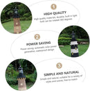 DOITOOL LED Solar Powered Rotating Lighthouse Outdoor Courtyard Solar Hanging Lamp Lawn Lantern for Patio Fence Garden Yard Decorations by GreenHaven Gardens