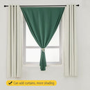 Blackout Curtains for Bedroom Stick On Curtains Window Shades Pull Down Blackout Window Cover No Drillng Self Adhesive Curtains No Rod Small Curtain, 59" W X 84" L, Dark Green, 1 Panel by TinyTreasures Baby Boutique