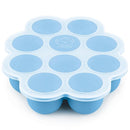 KeaBabies Silicone Food Freezer Trays with Lid, 2oz x 10 Pods Baby Food Storage Containers, Easy Puree Meal Prep, Breast Milk Silicone Freezer Molds, Dishwasher, Microwave Safe, BPA-Free (Misty Blue) by TinyTreasures Baby Boutique