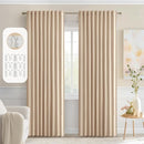 MIULEE Beige Back Tab Blackout Curtains 72 Inch Length 2 Panels Set for Living Room Bedroom Privacy, Rod Pocket/Pinch Pleat Thermal Insulated Room Darkening Pleated Light Blocking Drapes by TinyTreasures Baby Boutique