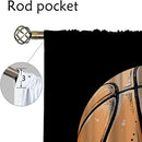 Basketball Blackout Curtains for Boy Girl Room Darkening Decor,Sport Theme Motto Dark Background Bedroom Living Room Home Rod Pocket Thermal Insulated Window Curtain/Drapes Panel,84x72 Inch… by TinyTreasures Baby Boutique