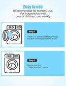 Washing Machine Cleaner Tablet : 12pack/6 Month Supply, washer cleaner table for laundry,top loader,front load or HE washing machine, effective deep cleaner, descaler, remover(Lavender) by CozyNest Decor