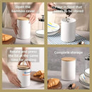Sweejar Ceramic Kitchen Canister Sets, Porcelain Container for Countertop, Heavy Food Storage Jars with Airthight Seal Bamboo Lid, Servering for Sugar, Coffee Beans, Tea Leaves, Pack of 4（White） by CozyNest Decor