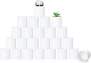 D'vine Dev 24 Pack 2 Inch Mini Plastic Plant Pots, Small Garden Planters for Plant with Drainage Holes and Saucers, White Color, 74-Z-A-6 by GreenHaven Gardens