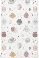 Galaxy Space Planets Crib Sheets for Boys and Girls, Fitted Baby Crib Sheets Soft and Breathable Mini Crib Sheets 52 X 28 Inches by TinyTreasures Baby Boutique