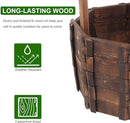 Wooden Wishing Well with Hanging Bucket, Outdoor Rustic Wishing Well Planter for Flowers and Plants, Well Covers for Yard, Garden Decor for Outside by GreenHaven Gardens