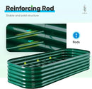 Quictent Galvanized Raised Garden Bed Kit, 6x3x1.5 ft Oval Metal Planter Box Tall for Vegetables Outdoor Backyard, Rubber Strip Edging Included, Dark Green