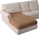 PrinceDeco Sectional Couch Covers Velvet Couch Cover for Dogs Washable L Shaped Couch Cover 1 Piece Individual Sectional Couch Covers with Elastic Bottom(Chaise Lounge,Camel) by CozyNest Decor