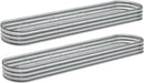 zizin 2 Pack Galvanized Raised Garden Bed Metal Oval Raised Garden Beds Outdoor Planter Box for Vegetables (12x2x1FT, Silver) by GreenHaven Gardens