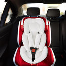 GFU Infant Car Seat Insert Head and Body Support, Reversible Newborn Insert for Carseat with Strap Pads, Soft Stroller Cushion Pillow Insert for Boys and Girls, Fits for Stroller, Swing, White by TinyTreasures Baby Boutique