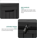 YITAHOME 72 Gallon Outdoor Resin Deck Box with Wheels, Pool Storage Box for Outdoor Cushions, Sports Equipment, Garden Tools, Black by GreenHaven Gardens