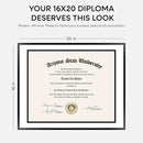 Homeforia Diploma Frame 16x20 Black, High End Metal 16 x 20 Black Certificate Frames with Mat 14 x 17, 20x16 Document Frame Matted to 14x17, Award Graduation Frames, Tempered Glass, Wall Kit, Set of 1 by CozyNest Decor