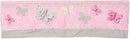 7 PCs Pink Embroidery Butterfly Nursery Crib Bedding Set 100% Cotton Baby Girl 3D Butterfly Themed Cot Bedding Set 1 Quilt, 2 Fitted Sheet, 1 Window Valance, 3 Butterfly Shaped Wall Decor by TinyTreasures Baby Boutique