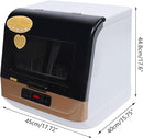Compact Portable Dishwasher Countertop with Filter and Hybrid Drying Function, 360° Streak-Free Deep Cleaning, 3 Washing Programs, Mini Dishwasher for Apartments& RVs by TinyTreasures Baby Boutique