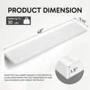 BAYKA Floating Shelves, 48 inches Long Heavy Duty Wall Mounted Rustic Wood Shelves for Bathroom, Bedroom, Living Room, Kitchen, Office, Hanging Shelf for Books/Storage/Decor(White,Set of 2) by CozyNest Decor