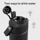 Insulated Water Bottle with Straw Stainless Steel Water Bottle, Leak-Proof, BPA-Free, Double Wall Vacuum Keeps Cold for 24 Hours for Sports, Travel, School (26 oz, Black Night) by CozyNest Decor