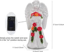Angel Garden Statue Figurines Light Decoration Outdoor Solar Angels with 8 Led Lights Outside Resin Sculpture Art Decor Patio Lawn Yard Housewarming Gifts for Women Grandma Mom by GreenHaven Gardens