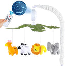 Baby Crib Mobile with Music and Lights, Mobile for Crib with Remote Control, Rotation, Starlight Projection, Crib Toys for Babies Boys Girls(Green) by TinyTreasures Baby Boutique
