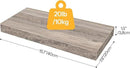HOOBRO Floating Shelves for Wall, Wall Mounted Shelf Set of 2, 15.7" Hanging Shelf with Invisible Brackets, for Wall in Bathroom, Bedroom, Toilet, Kitchen, Living Room, Office, Greige BG40BJ01 by CozyNest Decor