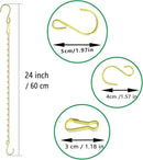 RIFNY Gold Hanging Chains with Hooks, 10 Pieces 24 Inch Chain for Hanging Bird Feeders Planters Baskets Billboards Lanterns Wind Chimes Ornaments Outdoor/Indoor Use (24 inch 10pcs) by GreenHaven Gardens