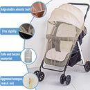 Mosquito Net for Stroller - Protective 2Pack Perfect Bug Net for Strollers, Bassinets, Cradles, Playards, Pack N Plays and Portable Mini Crib (Khaki) by TinyTreasures Baby Boutique
