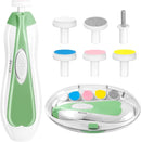 Baby Nail Trimmer Electric, 6 in 1 Baby Nail File Clippers Infant Grooming Kit Manicure Set for Toddler or Adults, Green by TinyTreasures Baby Boutique