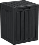 28 Gallon Resin Deck Box, Lockable Patio Outdoor Storage Box for Furniture, Garden Tools and Tools Storage, Waterproof Outside Storage Boxes - Black by GreenHaven Gardens