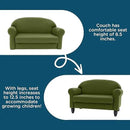 Children's Factory As We Grow Chair and Couch, Flexible Seating for Daycare or Preschool, Kids Reading Couch, Playroom Furniture, Sage by CozyNest Decor