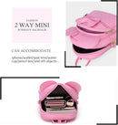 KL928 Girls Bowknot Polka Dot Cute Mini Backpack Small Daypacks Convertible Shoulder Bag Purse for Women by TinyTreasures Baby Boutique