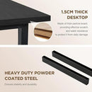 PayLessHere | 47 Inch Computer Desk | Black | Office Desk with Metal Frame, Adjustable Feet | Water-Resistant, Scratchproof Surface | Sturdy Writing Table for Home Office or Study | Pack of 1 by CozyNest Decor
