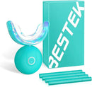 BESTEK Teeth Whitening Kit - 32X LED Teeth Whitening Light, 10 Min Fast Teeth Whitener with 4 Tubes of 35% Carbamide Peroxide Teeth Whitening Gel for Remove Coffee Wine Tobacco Teeth Stains - Blue by CozyNest Decor