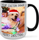 Ship Next Day Custom Mug Design Your Own Photo Text Personalized Picture Gifts for Women Men Customized Gifts Idea Personalized Coffee Mugs 15oz Black Handle by TinyTreasures Baby Boutique
