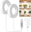 LORDEM Ceiling Grow Light for Indoor Plants, 96 LEDs Full Spectrum LED Plant Light, 5V Plant Lamp with 4/8/12H Auto Switch, 4 Dimmable Brightness Levels, Ideal for Small Plants, Dual Head, Corded by GreenHaven Gardens