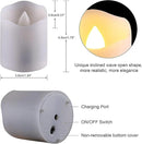 6 PCS 1.8”H Rechargeable Flameless Votive Candles with Remote and Charging Cable, Battery Operated Flickering LED Tealight Candles, Durable & Sturdy Tea Light, Ideal for Pumpkin/Bar/Party Decor by GreenHaven Gardens