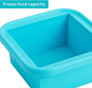 Silicone Freezing Tray with Lid - 2-Cup 4 Pack Freezer Containers,Make 1 Perfect Freezing,Storing Soups, Foods, Stews, Dips or Sauces Simple and Convenient Color Aqua by TinyTreasures Baby Boutique