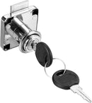 4 Pack Cabinet Drawer Locks with Keys, Keyed Alike Furniture Locker Lock, 3/4" 20mm Cylinder Cam Drawer Locks Chrome-Finish Zinc Alloy, Security cam Drawer Lock for Wardrobe Dresser Mailbox by TinyTreasures Baby Boutique